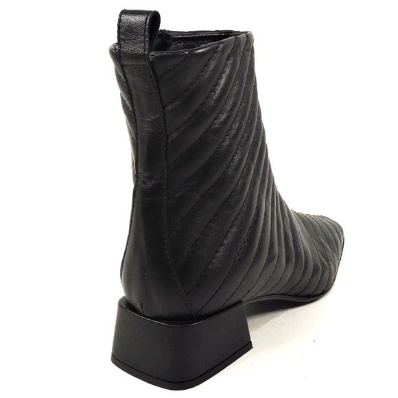 NAPOLEONI 🇮🇹 WOMEN'S BLACK SOFT LEATHER COMFORT ANKLE BOOTIE - Picture 5 of 8